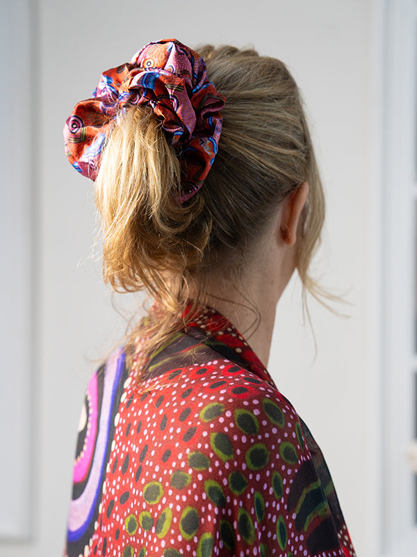 Aboriginal Our Country Hair Scrunchie Large