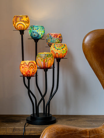 Aboriginal Beautiful Journey 6Tier Display Lamp Bundle 66cm