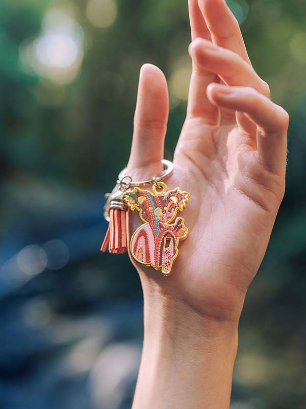 Aboriginal Home Koala Keyring