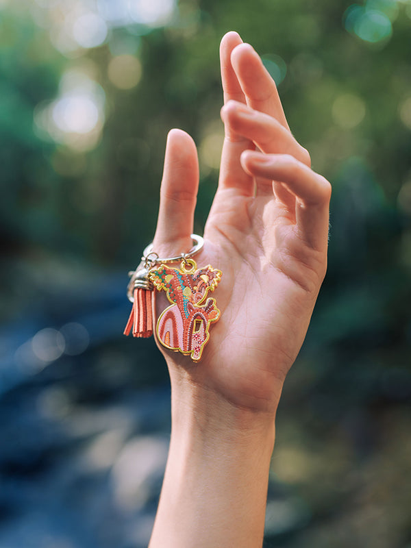 Aboriginal Journeys In The Sun Koala Keyring