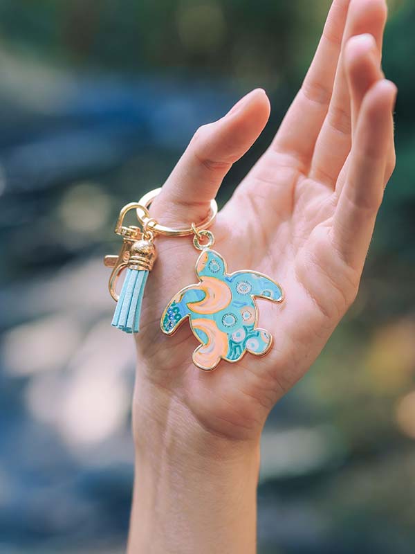 Aboriginal Hooked Turtle Keyring