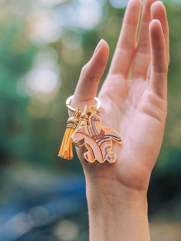 Aboriginal Journeys In The Sun Turtle Keyring