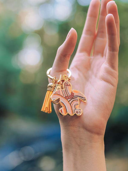Aboriginal Journeys In The Sun Turtle Keyring