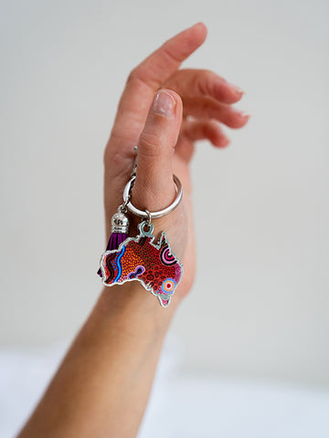 Aboriginal Our Country Australia Keyring