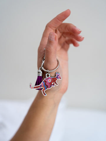 Aboriginal Our Country Kangaroo Keyring