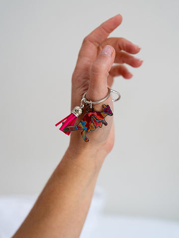 Aboriginal Pilbara Creeks Kangaroo Keyring