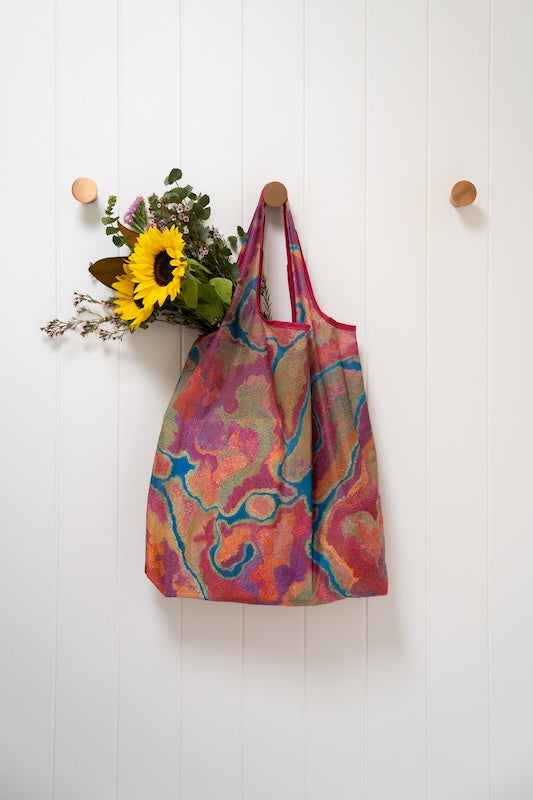 Aboriginal Pilbara Creeks Recycled Plastic Bottle Bag 45cm