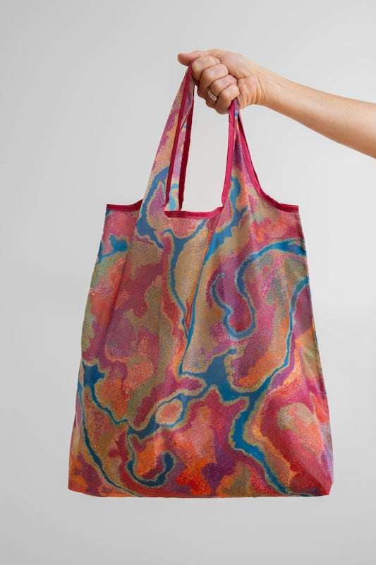 Aboriginal Pilbara Creeks Recycled Plastic Bottle Bag 45cm