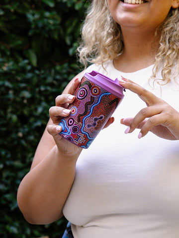 Aboriginal Our Country 340ml Stainless Steel Travel Mug