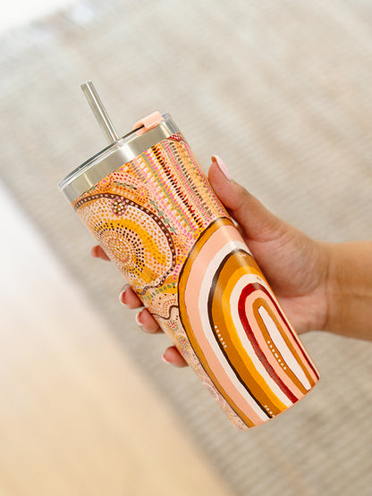 Aboriginal Journeys in the Sun 680ml Stainless Steel Tumbler