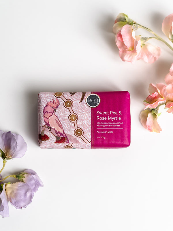 Aboriginal Sweet Pea &amp; Rose Myrtle Soap