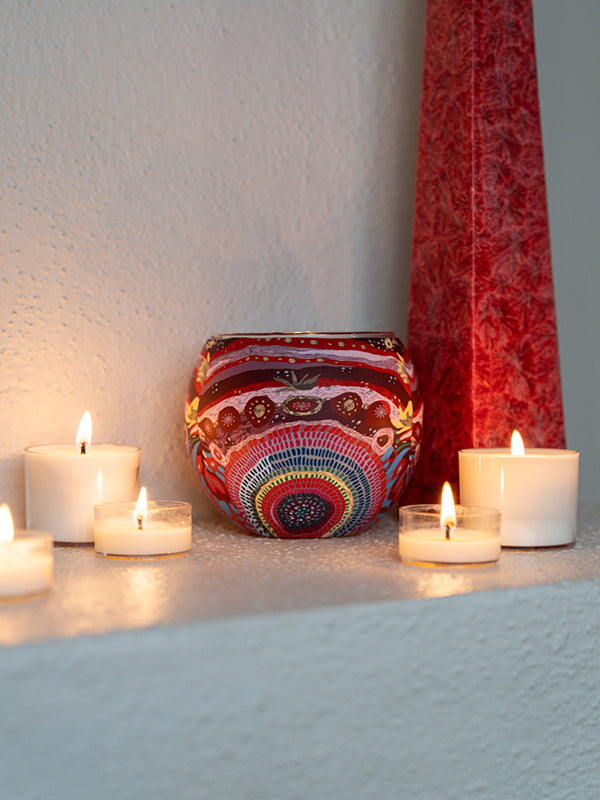 Aboriginal Looking Back Tealight Candle Holder