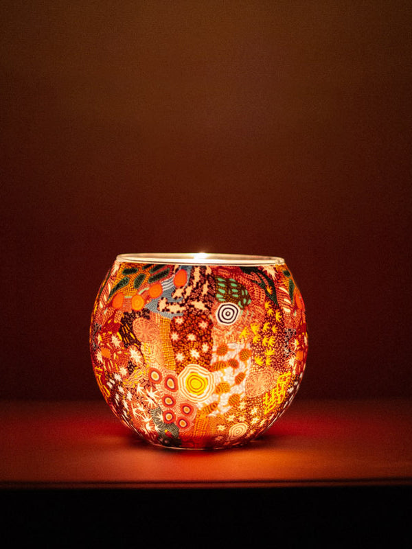 Aboriginal Grandmother's Country Tealight Candle Holder