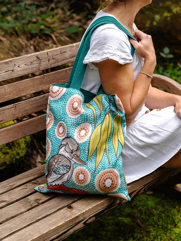 Aboriginal Kookaburra Tote Bag