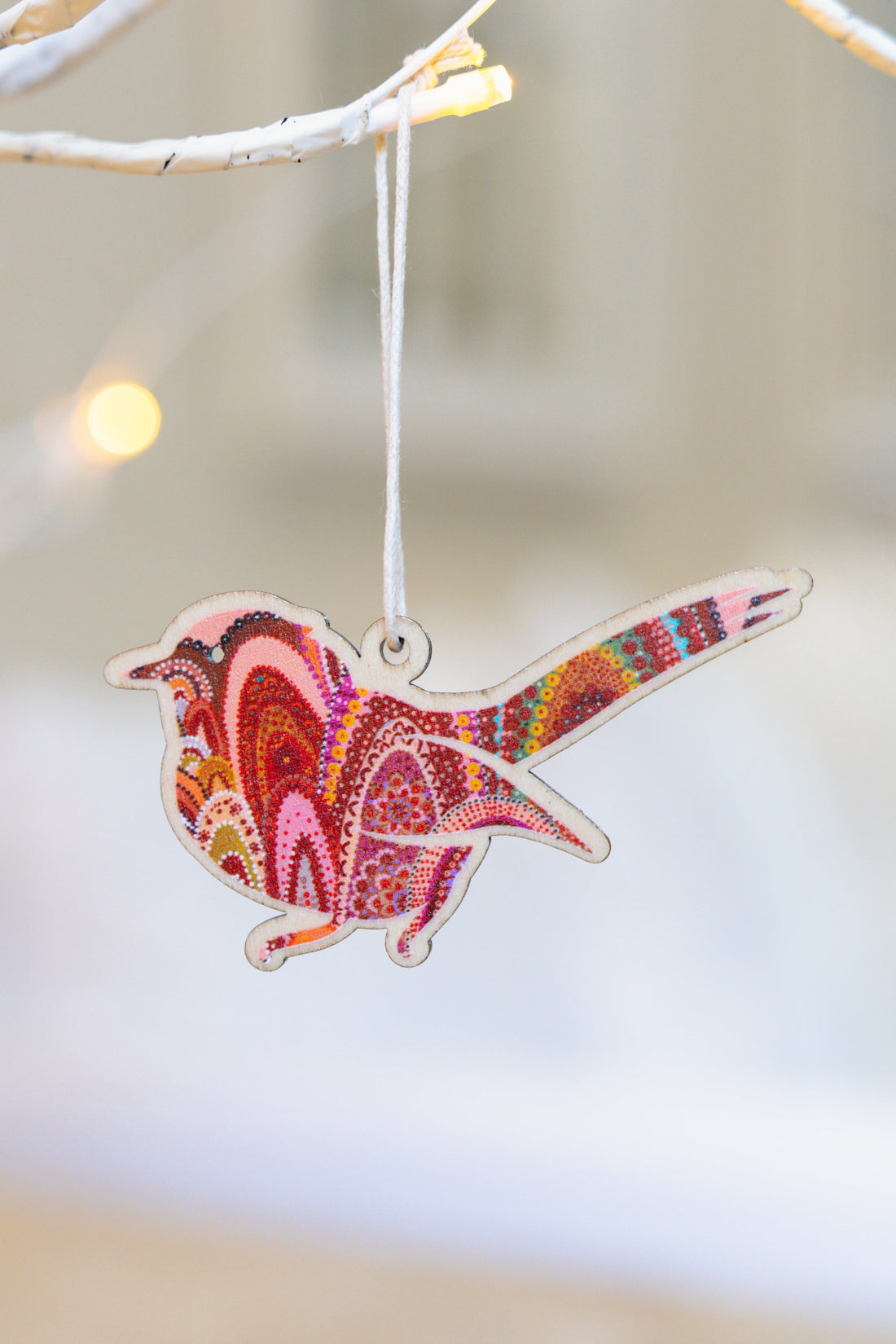 Aboriginal Christmas Blue Wren Decoration Home