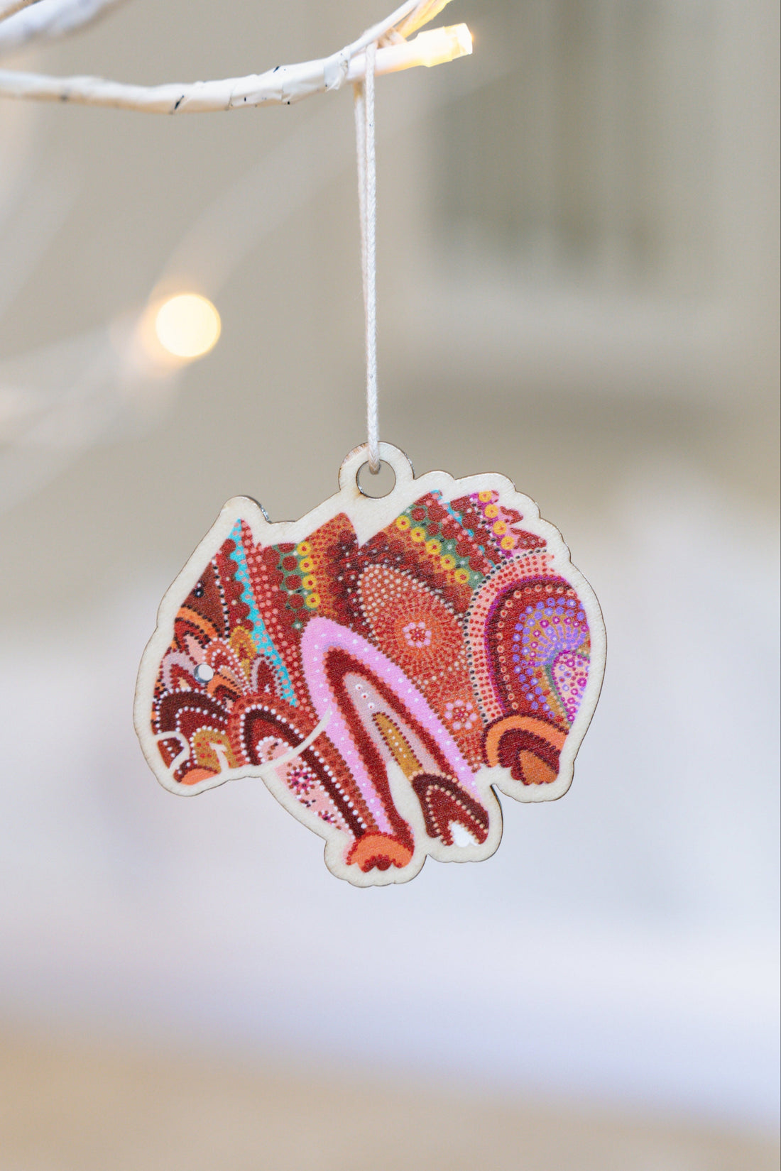 Aboriginal Christmas Wombat Decoration Home