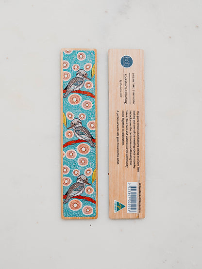 Aboriginal Kookaburra Wooden Bookmark