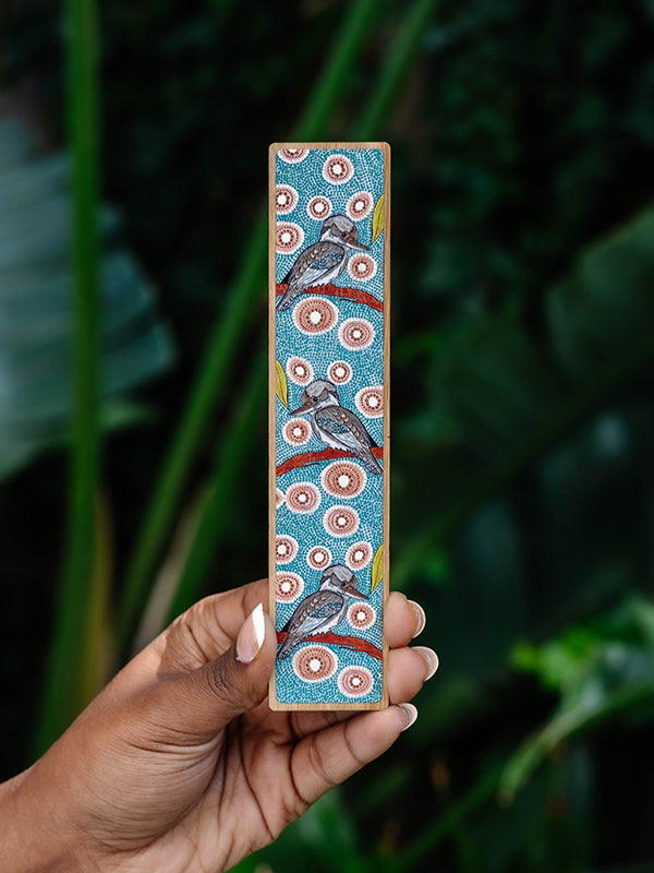 Aboriginal Kookaburra Wooden Bookmark