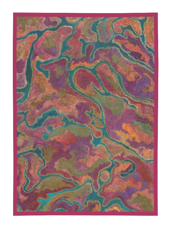 Aboriginal Pilbara Creeks Cotton Tea Towel