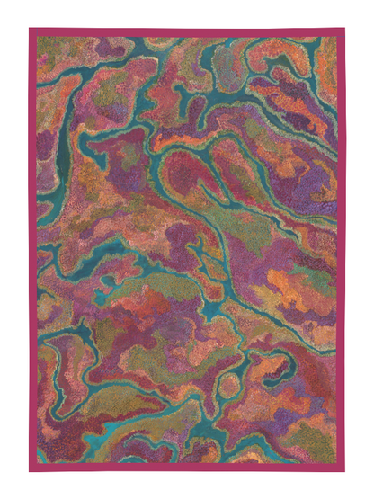 Aboriginal Pilbara Creeks Cotton Tea Towel