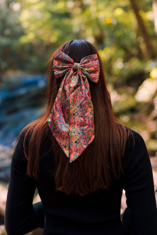 Aboriginal Pilbara Creeks Bow Hair Clip