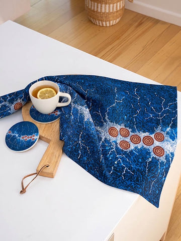 Aboriginal Seven Sisters Cotton Tea Towel