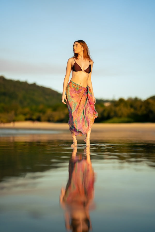 Aboriginal Pilbara Creeks Rectangle Scarf