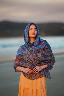 Aboriginal Morning Mist Rectangle Scarf