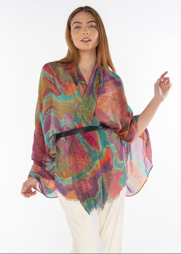 Aboriginal Pilbara Creeks Rectangle Scarf