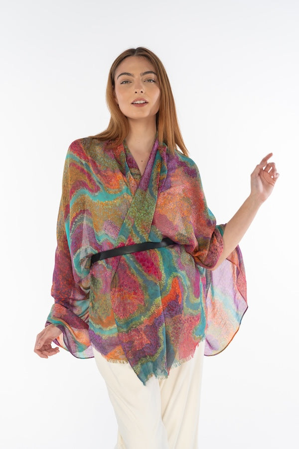 Aboriginal Pilbara Creeks Rectangle Scarf