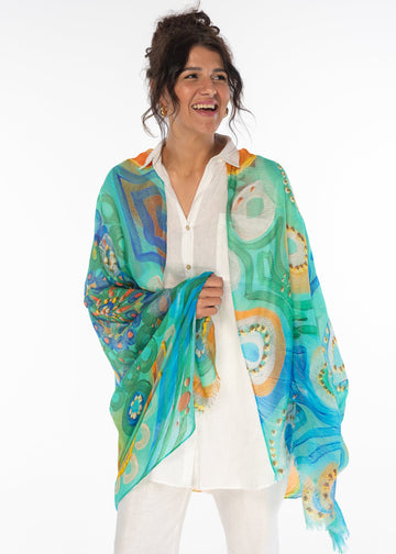 Aboriginal Hooked Rectangle Scarf