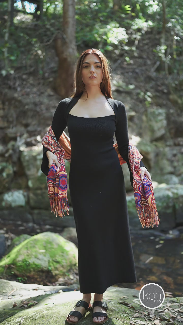 Aboriginal Dry Waterholes Scarf