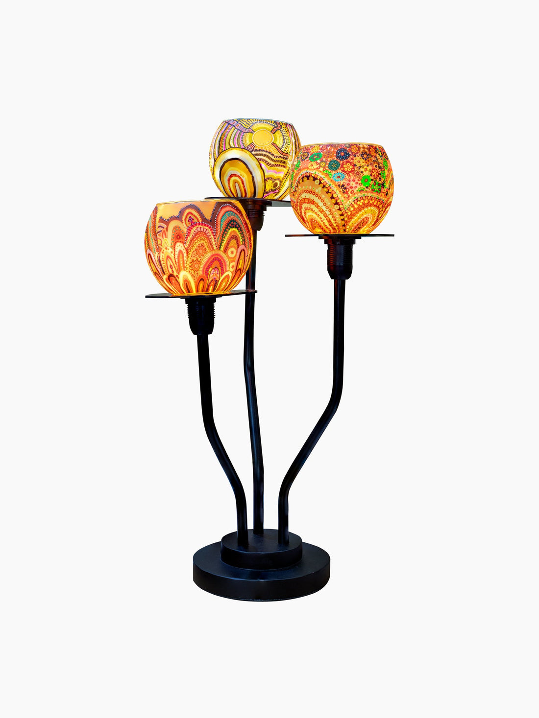Aboriginal Beautiful Journey 3Tier Display Lamp Bundle 45cm - Koh Living