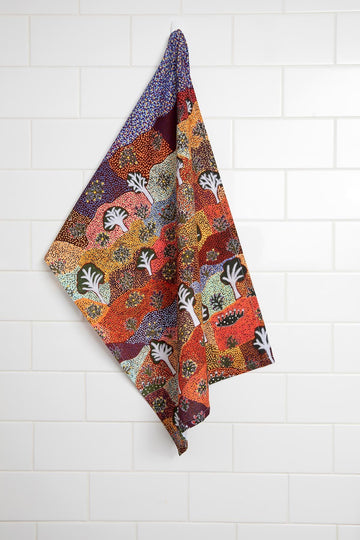 Aboriginal Bush Medicine Cotton Tea Towel - Koh Living